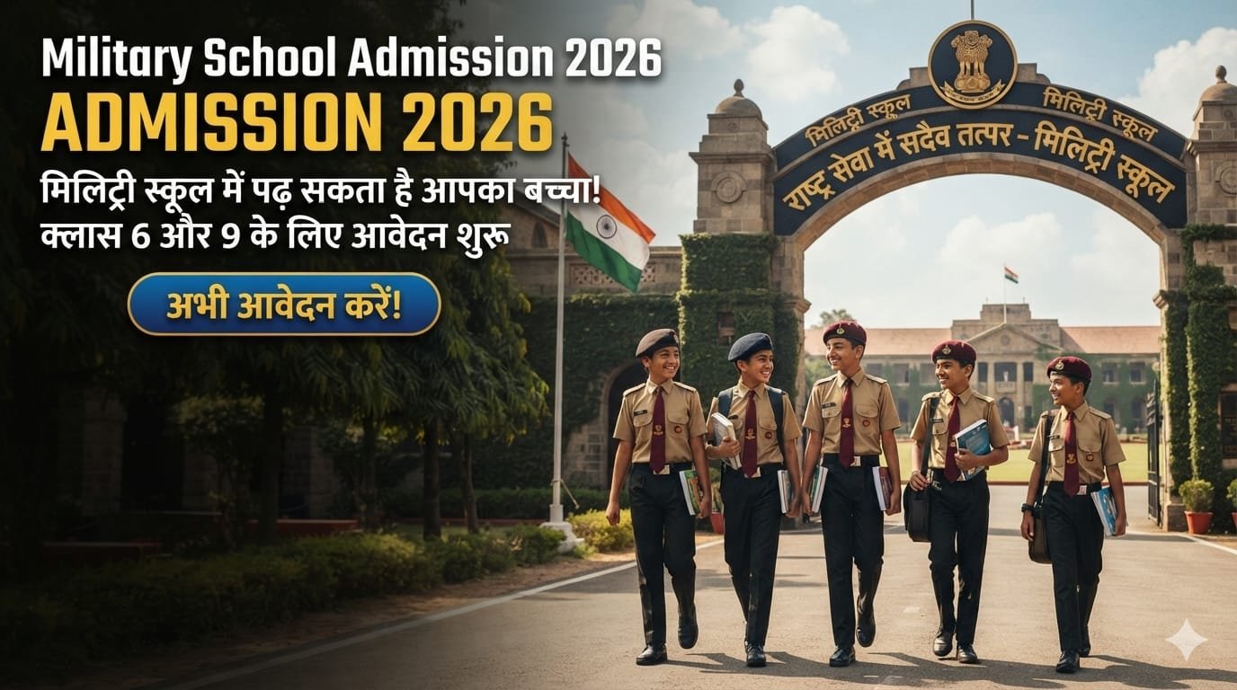 Military School Admission 2026 : आपके बच्चे का सैनिक बनने का सपना होगा सच, फॉर्म जारी!